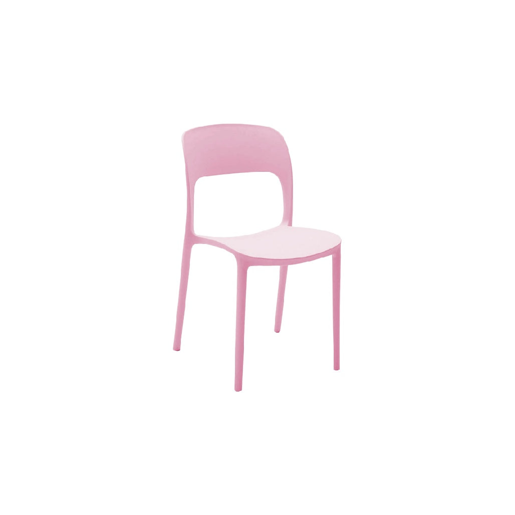 Modern Minimalist Pink Chair with Contrasting White Seat